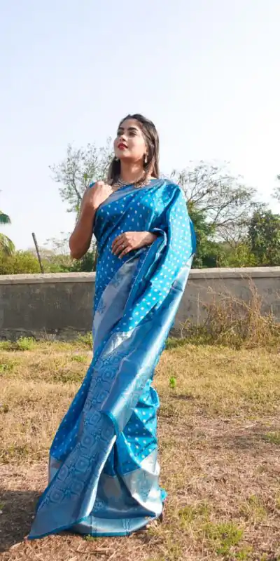 DDF 1009 Sky Blue Color Soft Lichi Silk Ordinary Design Rich Pallu Saree Casual, Party Wear, Events, Festivals Etc. Expected Delivery 4-6 Working Days 1349/ | Sarees, Bollywood Sarees, Creative Sarees, Designer Sarees, Embroidered Sarees, Ethnic Saree, Modern Digital sarees, Party Wear Sarees