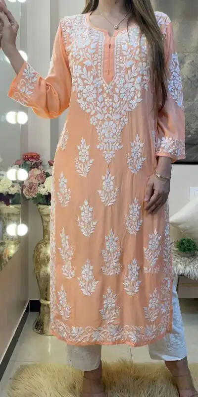 RTC 5690 Orange Color Rayon Chine Stitched Work Salwar Suit Casual, Wedding, Festive, Events Etc. Expected Delivery 4-6 Working Days @1599/- | Jump Suits, Salwar suit, Designer Suits, Casual Suits, Creative suits, Palazzo Suits, Party Wear Suits, Patiala Suits, Straight Suits