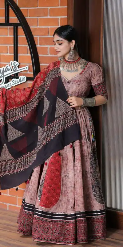 LG 612 Brown Color Rayon Printed Silk Work Lehenga Choli Festive Party Wedding, Events etc. Delivery 4-6 Working Days @1899/- | Lehenga, Bollywood Lehenga, Creative Lehenga, Designer Lehenga, Embroidered Lehenga, Party Wear Lehenga