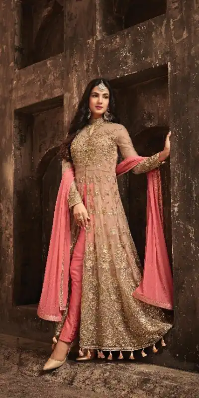 FC Maisha 5704 Golden & Pink Color Heavy Net Embroidery Salwar Suit Wedding, Party, Festive events, Expected Delivery  4-6 Working Days @2199 | Salwar suit, Designer Suits, Casual Suits, Creative suits, Palazzo Suits, Party Wear Suits, Patiala Suits, Straight Suits