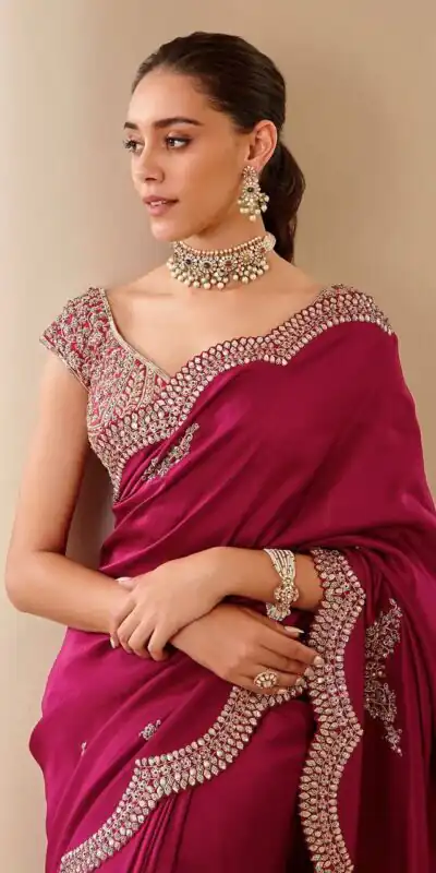 BT 1233 Pink Color Vichitra Silk Sequins Embroidery Saree Casual, Party Wear, Traditional Wear, Wedding Wear, Events Etc.@1999/- | Sarees, Bollywood Sarees, Creative Sarees, Designer Sarees, Ethnic Saree, Modern Digital sarees, Party Wear Sarees