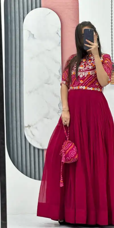 Ram 016 Red Color Fox Georgette Embroidery Sequence Gown Casual, Wedding, Party, Festive, Events Etc. Expected Delivery 4-6 Working Days @2049/- | Gowns, Bollywood Gowns, Creative Gowns, Designer Gowns, Embroidered Gowns, Party Wear Gowns