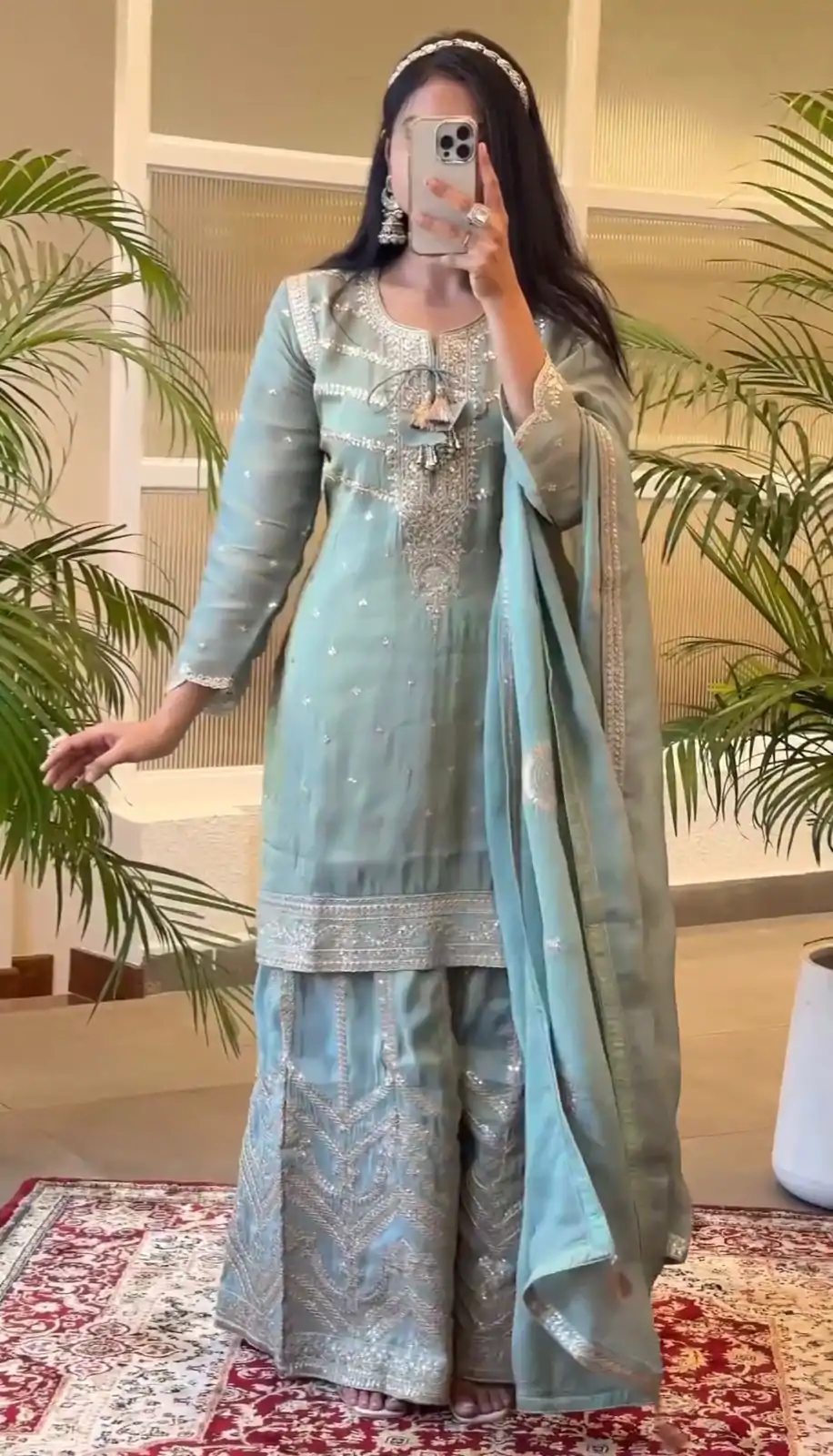 SSR 476 Blue Color Chinnon Silk Malty Thread Embroidery Salwar Suit Wedding, Party, Festive, Events Expected Delivery 4-6 Working Days @ 2399/- | Jump Suits, Salwar suit, Designer Suits, Casual Suits, Creative suits, Palazzo Suits, Party Wear Suits, Patiala Suits, Straight Suits