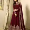FC TL 1701 Dark Maroon Color Georgette Cording Embroidery Sharara Suit Wedding, Party, Festive Expected Delivery 4-6 Working Days  @1749/- | Jump Suits, Salwar suit, Designer Suits, Casual Suits, Creative suits, Palazzo Suits, Party Wear Suits, Patiala Suits, Straight Suits