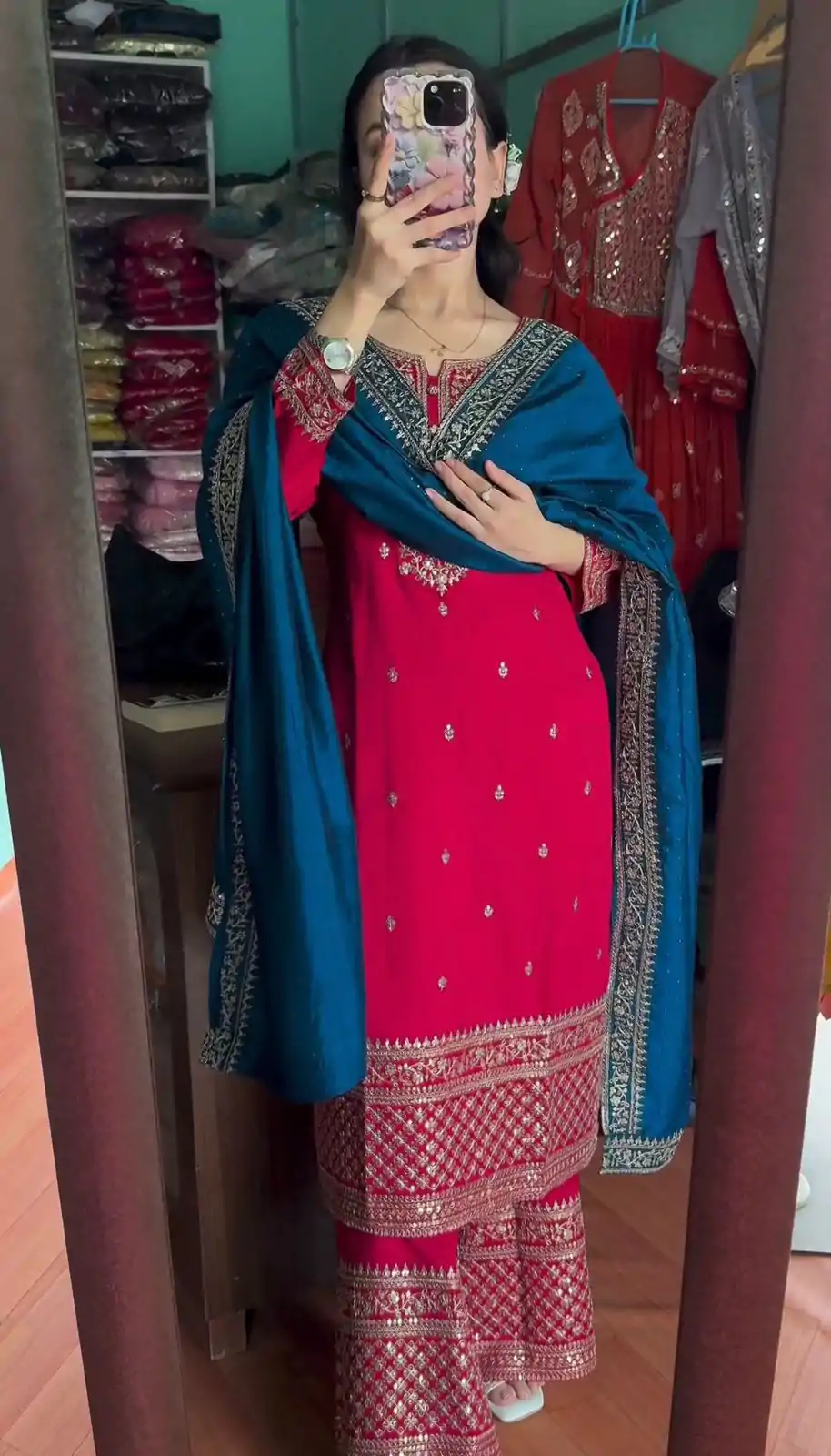 SRK 5140 Pink Color Pure Chinnon Silk Embroidery Sequence Salwar Suit Wedding, Party, Festive, Events Expected Delivery 4-6 Working Days @ 1899/- | Jump Suits, Salwar suit, Designer Suits, Casual Suits, Creative suits, Palazzo Suits, Party Wear Suits, Patiala Suits, Straight Suits