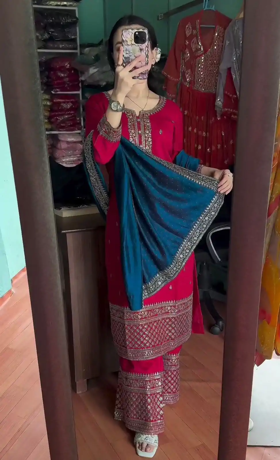 SRK 5140 Pink Color Pure Chinnon Silk Embroidery Sequence Salwar Suit Wedding, Party, Festive, Events Expected Delivery 4-6 Working Days @ 1899/- | Jump Suits, Salwar suit, Designer Suits, Casual Suits, Creative suits, Palazzo Suits, Party Wear Suits, Patiala Suits, Straight Suits