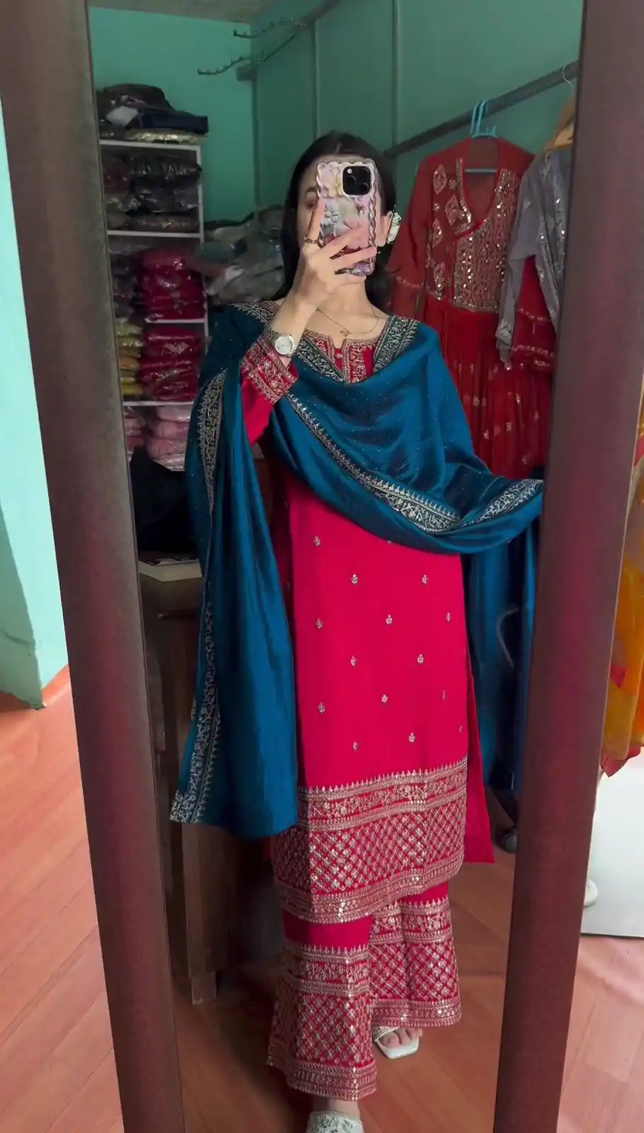 SRK 5140 Pink Color Pure Chinnon Silk Embroidery Sequence Salwar Suit Wedding, Party, Festive, Events Expected Delivery 4-6 Working Days @ 1899/- | Jump Suits, Salwar suit, Designer Suits, Casual Suits, Creative suits, Palazzo Suits, Party Wear Suits, Patiala Suits, Straight Suits