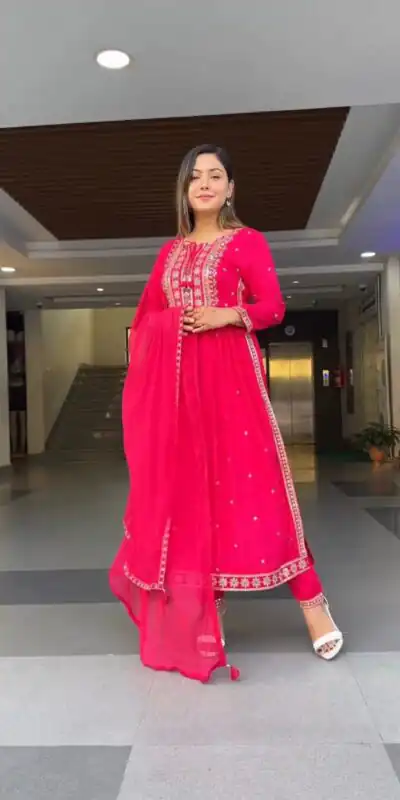 SRK 5039 Pink Color Georgette Embroidery Sequence Salwar Suit Casual, Wedding, Party, Festive, Events . Expected Delivery  4-6 Working Days @1999/- | Salwar suit, Designer Suits, Casual Suits, Creative suits, Palazzo Suits, Party Wear Suits, Patiala Suits, Straight Suits