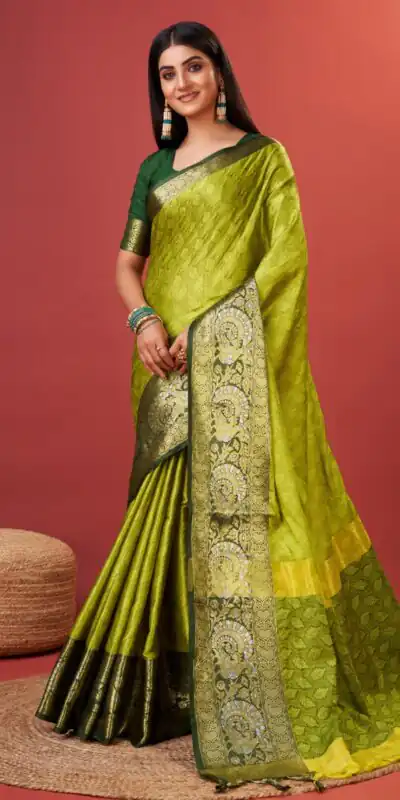 MB 3259 Pista Green Color Rich Cotton Jacquard Silk Saree Casual, Wedding, Party, Festival, Events, Etc. Expected Delivery 4-6 Working Days @1499/- | Sarees, Bollywood Sarees, Creative Sarees, Designer Sarees, Embroidered Sarees, Ethnic Saree, Modern Digital sarees, Party Wear Sarees