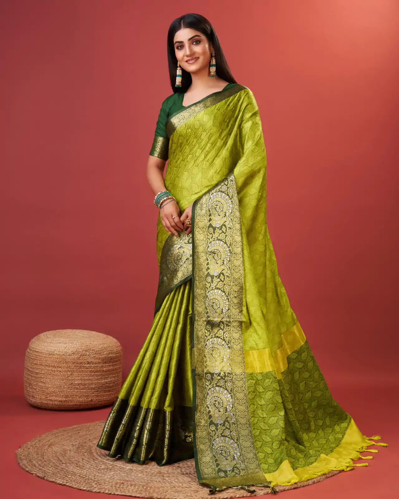 MB 3259 Pista Green Color Rich Cotton Jacquard Silk Saree Casual, Wedding, Party, Festival, Events, Etc. Expected Delivery 4-6 Working Days @1499/- | Sarees, Bollywood Sarees, Creative Sarees, Designer Sarees, Embroidered Sarees, Ethnic Saree, Modern Digital sarees, Party Wear Sarees