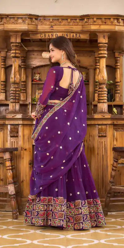 Ram 019 Violet Color Georgette Sequence Embroidery Lehenga Choli Casual, Wedding, Festive, Events Expected Delivery 4-6 Working Days @2549/- | Lehenga, Bollywood Lehenga, Creative Lehenga, Designer Lehenga, Embroidered Lehenga, Party Wear Lehenga