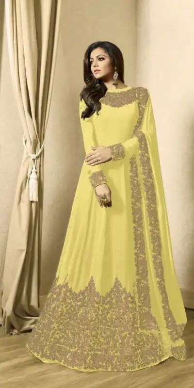 FC TL 1701 Yellow Color Georgette Cording Embroidery Sharara Suit Wedding, Party, Festive Expected Delivery 4-6 Working Days  @1749/- | Jump Suits, Salwar suit, Designer Suits, Casual Suits, Creative suits, Palazzo Suits, Party Wear Suits, Patiala Suits, Straight Suits