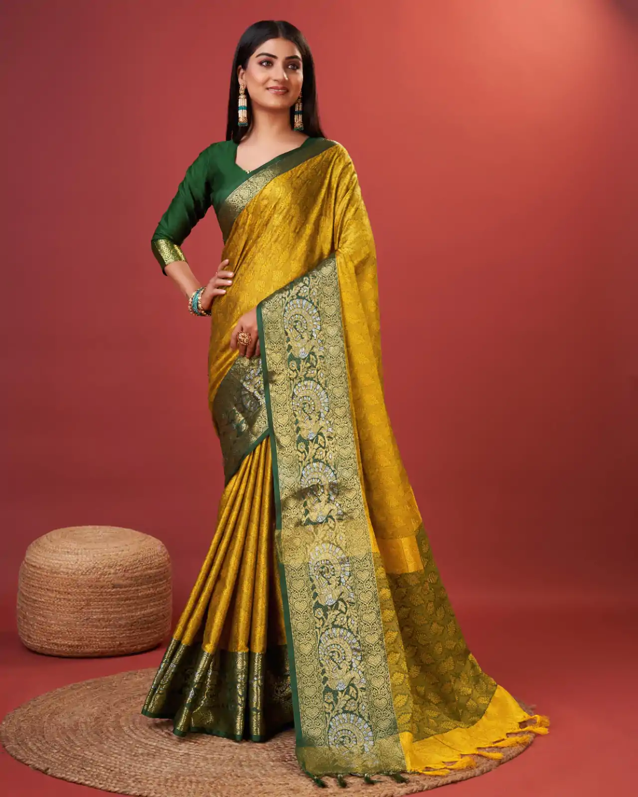MB 3259 Yellow Color Rich Cotton Jacquard Silk Saree Casual, Wedding, Party, Festival, Events, Etc. Expected Delivery 4-6 Working Days @1499/- | Sarees, Bollywood Sarees, Creative Sarees, Designer Sarees, Embroidered Sarees, Ethnic Saree, Modern Digital sarees, Party Wear Sarees