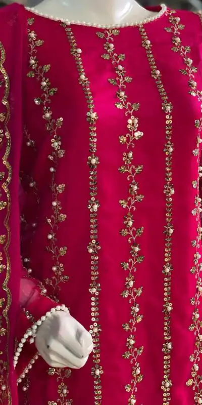 SRK 5121 Pink Color Georgette Heavy Sequence Embroidery Salwar Suit Wedding, Party, Festive, Events Expected Delivery 4-6 Working Days @ 1899/- | Jump Suits, Salwar suit, Designer Suits, Casual Suits, Creative suits, Palazzo Suits, Party Wear Suits, Patiala Suits, Straight Suits