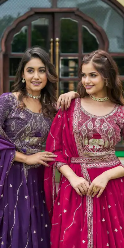 Ram 023 Rani Color Sequence Georgette Embroidery Lehenga Choli Casual, Wedding, Festive, Events Expected Delivery 4-6 Working Days @3049/- | Lehenga, Bollywood Lehenga, Creative Lehenga, Designer Lehenga, Embroidered Lehenga, Party Wear Lehenga