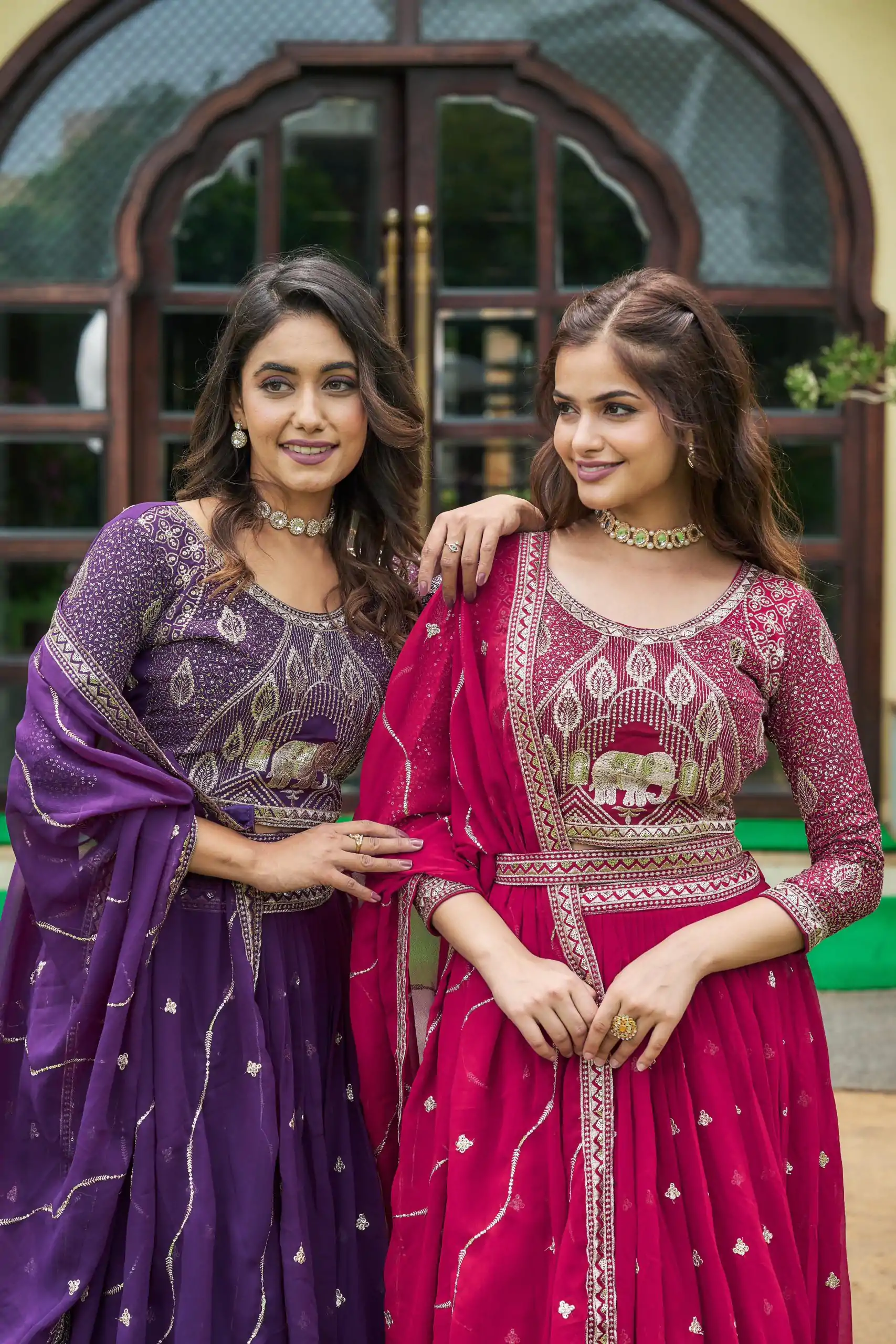 Ram 023 Rani Color Sequence Georgette Embroidery Lehenga Choli Casual, Wedding, Festive, Events Expected Delivery 4-6 Working Days @3049/- | Lehenga, Bollywood Lehenga, Creative Lehenga, Designer Lehenga, Embroidered Lehenga, Party Wear Lehenga