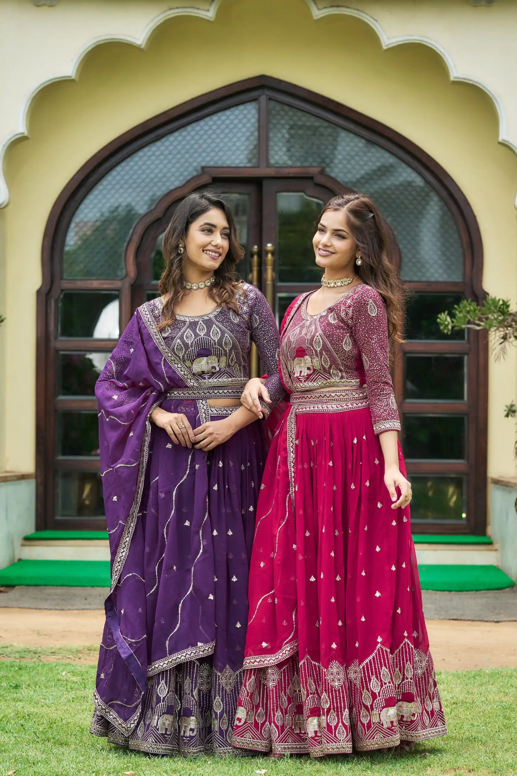 Ram 023 Rani Color Sequence Georgette Embroidery Lehenga Choli Casual, Wedding, Festive, Events Expected Delivery 4-6 Working Days @3049/- | Lehenga, Bollywood Lehenga, Creative Lehenga, Designer Lehenga, Embroidered Lehenga, Party Wear Lehenga