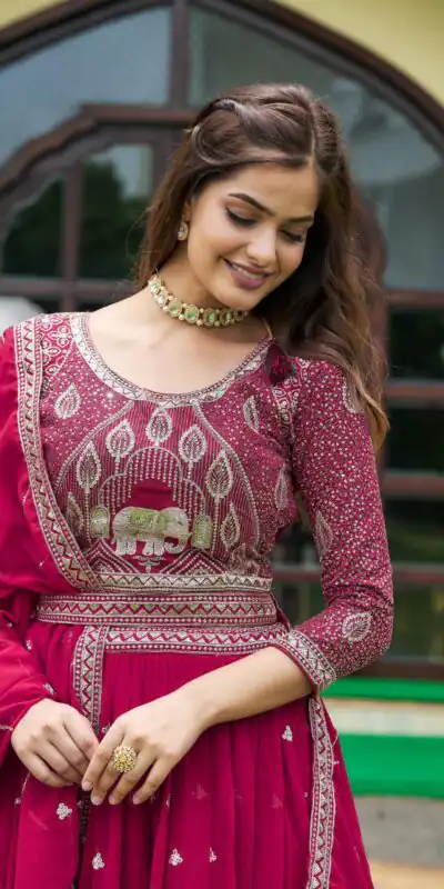 Ram 023 Rani Color Sequence Georgette Embroidery Lehenga Choli Casual, Wedding, Festive, Events Expected Delivery 4-6 Working Days @3049/- | Lehenga, Bollywood Lehenga, Creative Lehenga, Designer Lehenga, Embroidered Lehenga, Party Wear Lehenga