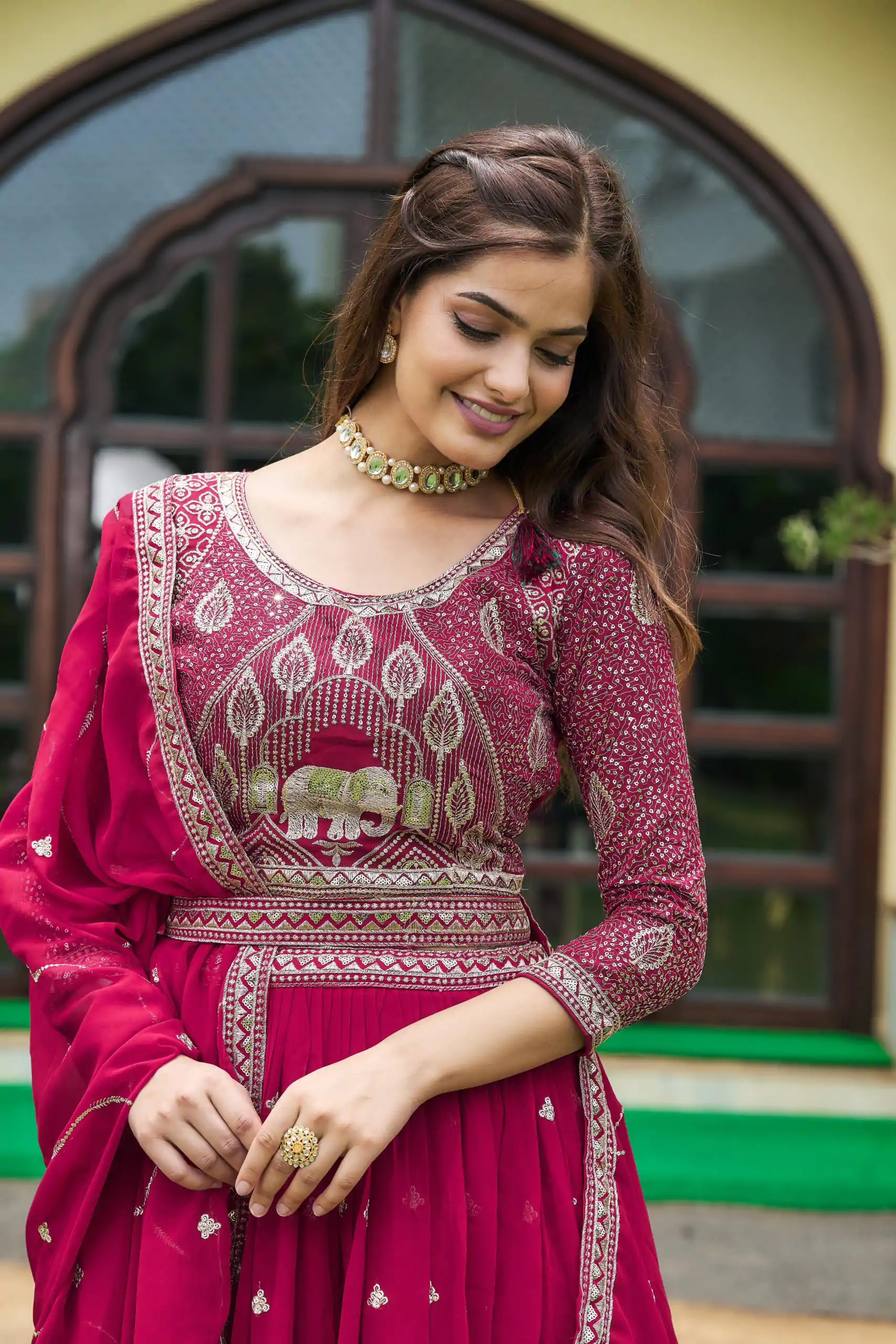 Ram 023 Rani Color Sequence Georgette Embroidery Lehenga Choli Casual, Wedding, Festive, Events Expected Delivery 4-6 Working Days @3049/- | Lehenga, Bollywood Lehenga, Creative Lehenga, Designer Lehenga, Embroidered Lehenga, Party Wear Lehenga