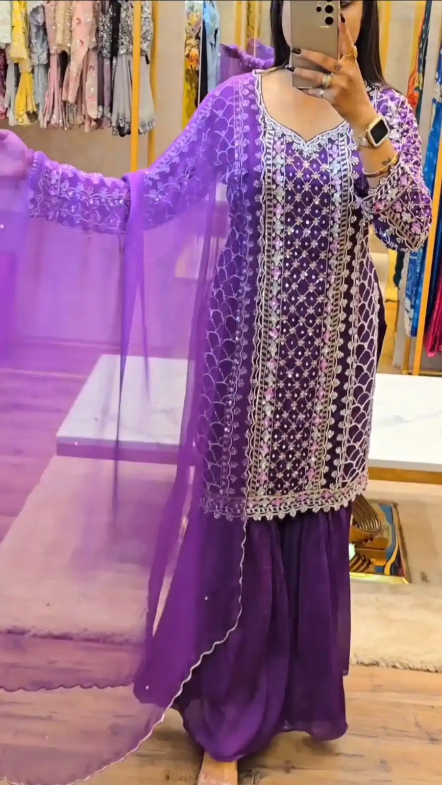 1RTC 5722 Violet Color Chinon Silk Thread With Sequence Salwar Suit Wedding, Party, Festive, Events Etc. Expected Delivery 4-6 Working Days @2149/- | Jump Suits, Salwar suit, Designer Suits, Casual Suits, Creative suits, Palazzo Suits, Party Wear Suits, Patiala Suits, Straight Suits