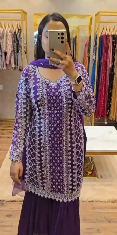 1RTC 5722 Violet Color Chinon Silk Thread With Sequence Salwar Suit Wedding, Party, Festive, Events Etc. Expected Delivery 4-6 Working Days @2149/- | Jump Suits, Salwar suit, Designer Suits, Casual Suits, Creative suits, Palazzo Suits, Party Wear Suits, Patiala Suits, Straight Suits