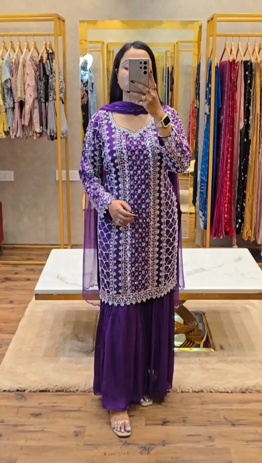 1RTC 5722 Violet Color Chinon Silk Thread With Sequence Salwar Suit Wedding, Party, Festive, Events Etc. Expected Delivery 4-6 Working Days @2149/- | Jump Suits, Salwar suit, Designer Suits, Casual Suits, Creative suits, Palazzo Suits, Party Wear Suits, Patiala Suits, Straight Suits