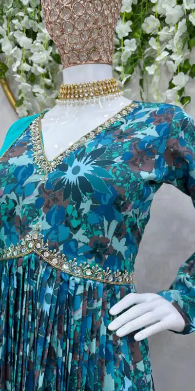 RTC 5649 Blue Color Maslin Silk Digital Printed Salwar Suit Wedding, Party, Festive, Events Etc. Expected Delivery 4-6 Working Days @2049/- | Jump Suits, Salwar suit, Designer Suits, Casual Suits, Creative suits, Palazzo Suits, Party Wear Suits, Patiala Suits, Straight Suits