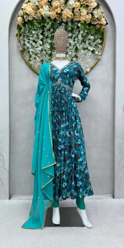 RTC 5649 Blue Color Maslin Silk Digital Printed Salwar Suit Wedding, Party, Festive, Events Etc. Expected Delivery 4-6 Working Days @2049/- | Jump Suits, Salwar suit, Designer Suits, Casual Suits, Creative suits, Palazzo Suits, Party Wear Suits, Patiala Suits, Straight Suits