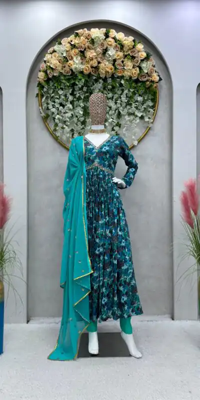 RTC 5649 Blue Color Maslin Silk Digital Printed Salwar Suit Wedding, Party, Festive, Events Etc. Expected Delivery 4-6 Working Days @2049/- | Jump Suits, Salwar suit, Designer Suits, Casual Suits, Creative suits, Palazzo Suits, Party Wear Suits, Patiala Suits, Straight Suits