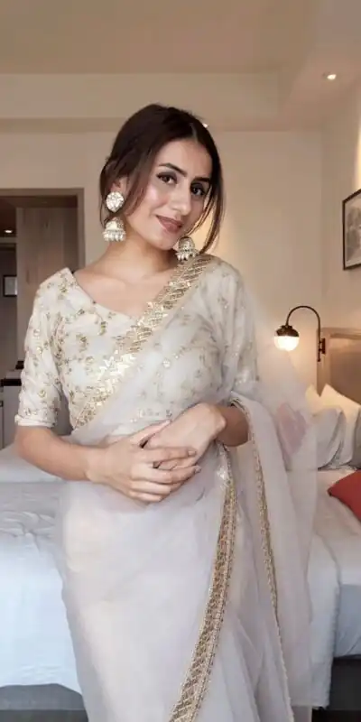 KD 468 White Color Soft Net Thread Sequence Work Saree Casual, Party Wear, Wedding, Events Etc. Expected Delivery 4-6 Working Days @1599/- | Sarees, Bollywood Sarees, Creative Sarees, Designer Sarees, Embroidered Sarees, Ethnic Saree, Modern Digital sarees, Party Wear Sarees