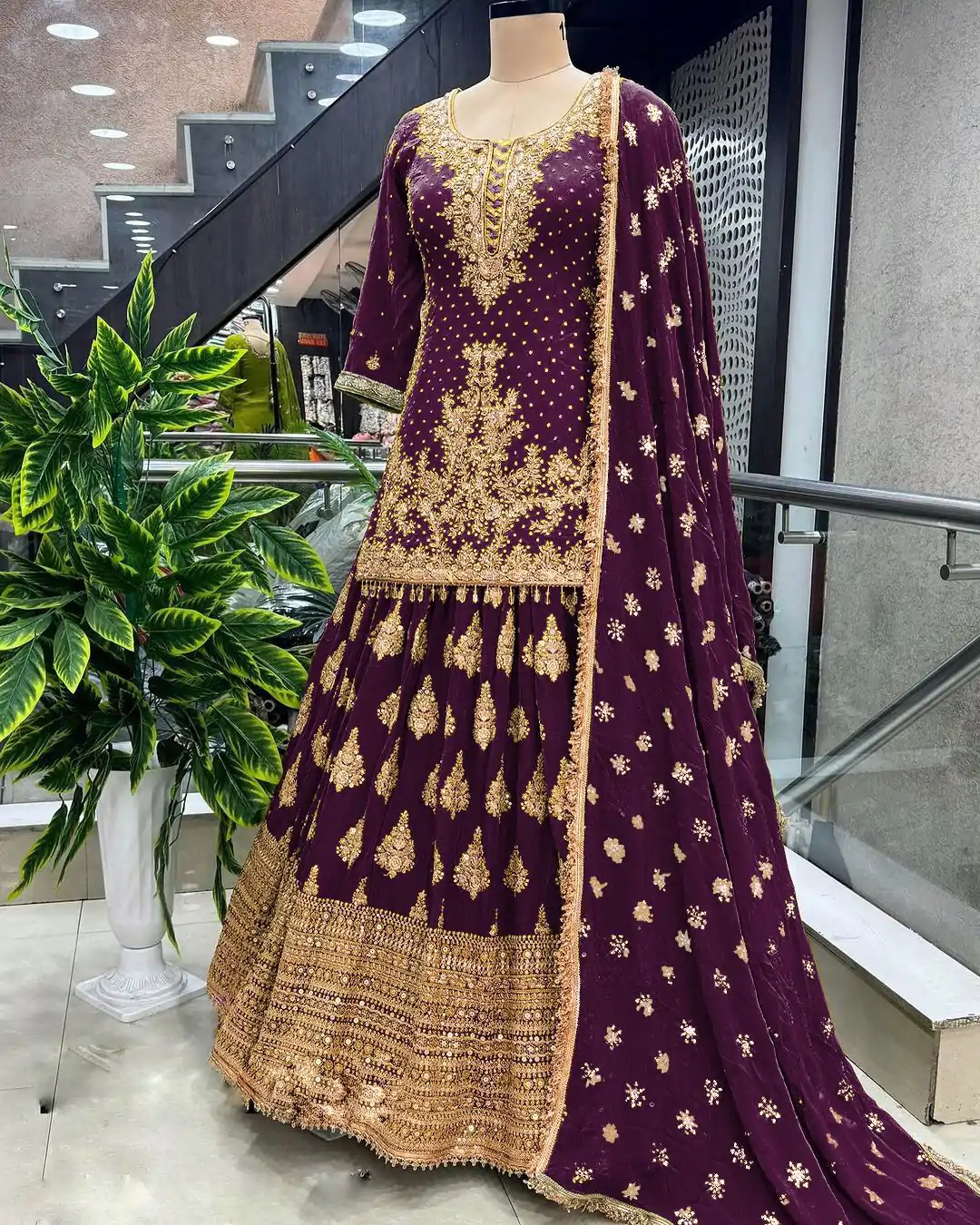 NSR 806 Wine Color Pure Chinnon Silk Embroidery Lehenga Choli Casual, Party Festive, Events Etc. Expected Delivery 4-6 Working Days @2199/- | Lehenga, Bollywood Lehenga, Creative Lehenga, Designer Lehenga, Embroidered Lehenga, Party Wear Lehenga, Straight Suits