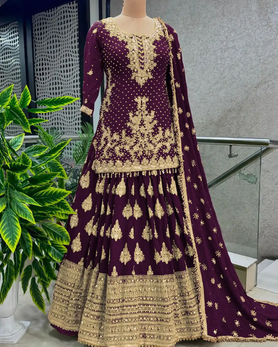 NSR 806 Wine Color Pure Chinnon Silk Embroidery Lehenga Choli Casual, Party Festive, Events Etc. Expected Delivery 4-6 Working Days @2199/- | Lehenga, Bollywood Lehenga, Creative Lehenga, Designer Lehenga, Embroidered Lehenga, Party Wear Lehenga, Straight Suits