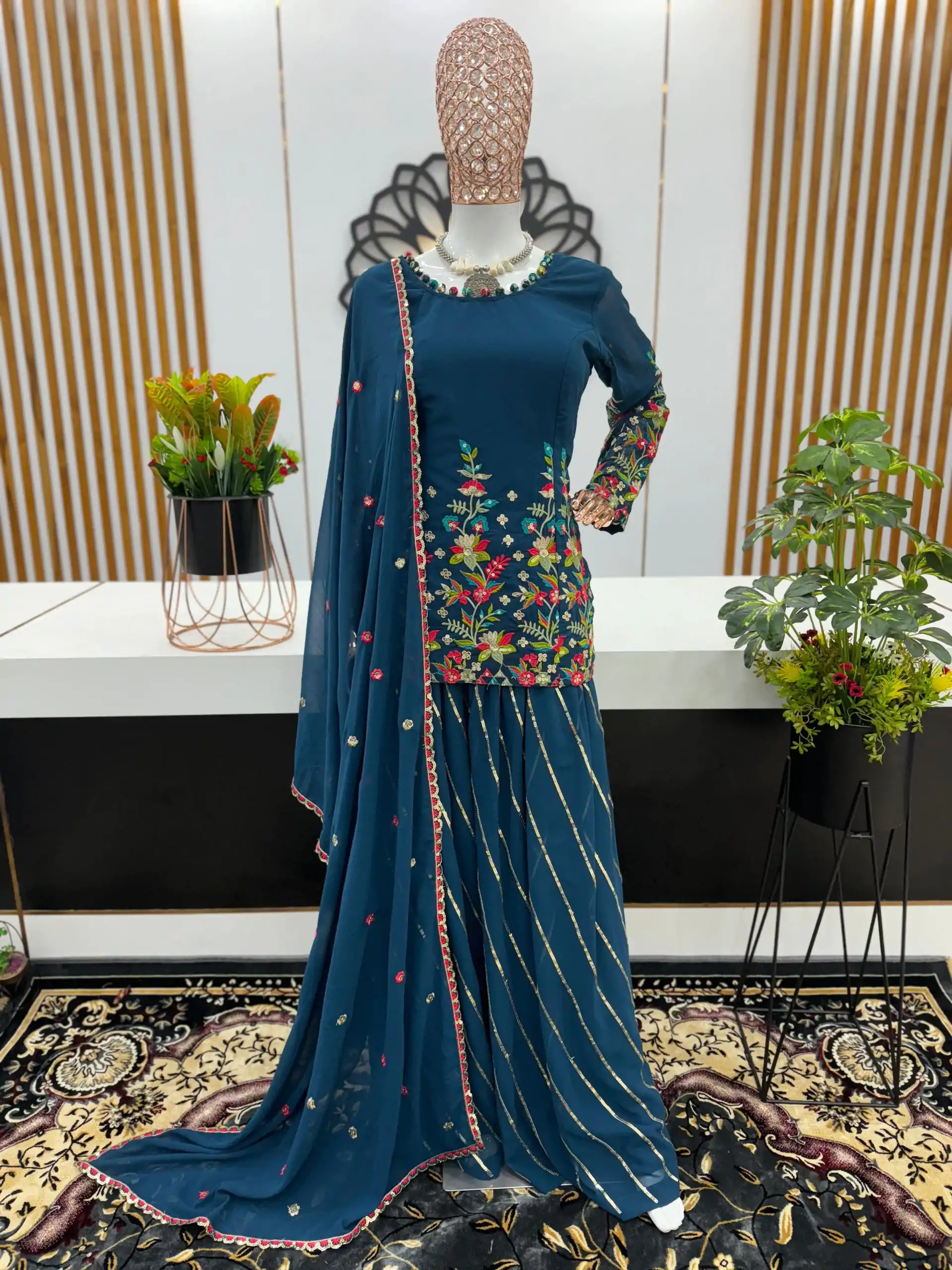 NSR 789 Blue Color Heavy Georgette Embroidery Salwar Suit Casual, Party Festive, Events Etc. Expected Delivery 4-6 Working Days @2099/ | Jump Suits, Salwar suit, Designer Suits, Casual Suits, Creative suits, Palazzo Suits, Party Wear Suits, Patiala Suits, Straight Suits