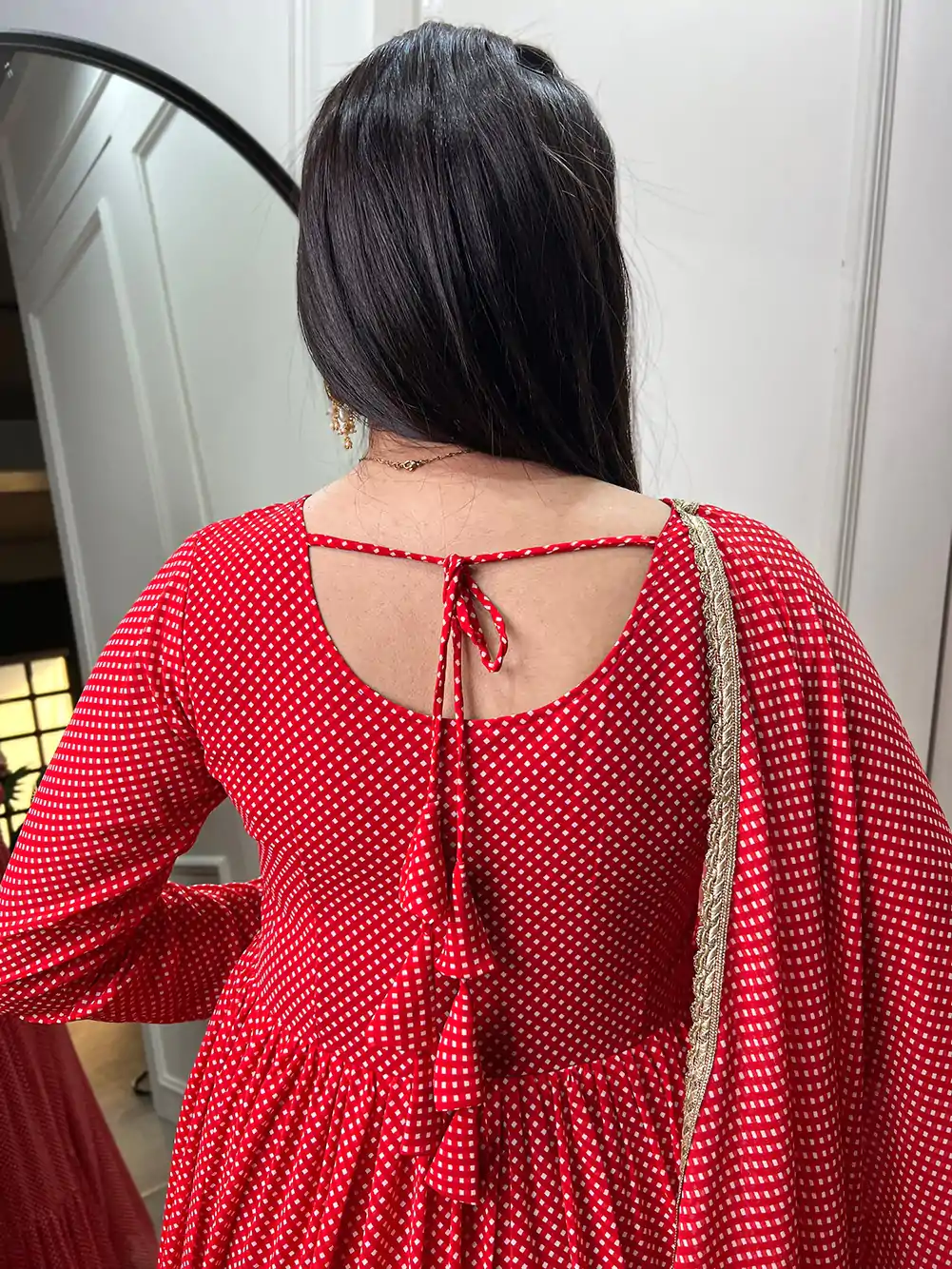 YNF 5006 Red Color Georgette Printed Weaving Work Gown Casual, Wedding, Festive, Events, Designer Party Wear, Delivery 4-6 Working Days @1999 | Gowns, Bollywood Gowns, Creative Gowns, Designer Gowns, Embroidered Gowns, Party Wear Gowns