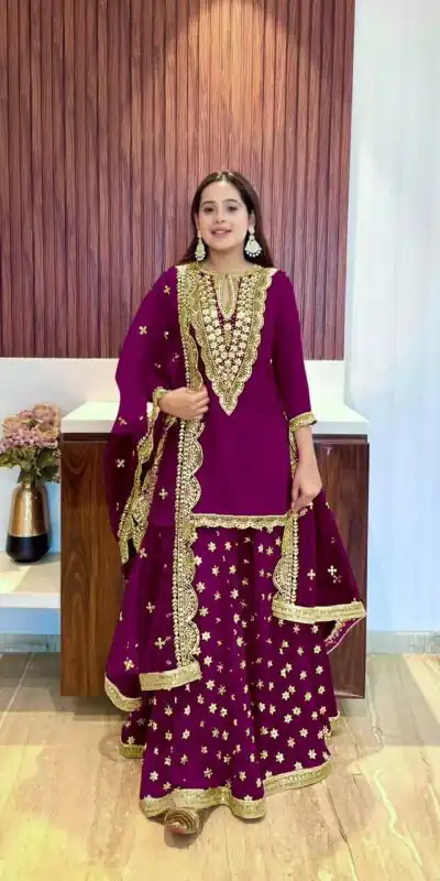 NSR 784 Purple Color Georgette Embroidery Sequence Mirror Hand Work Salwar Suit Casual, Party Festive, Events Etc. Expected Delivery 4-6 Working Days @2050/ | Jump Suits, Salwar suit, Designer Suits, Casual Suits, Creative suits, Palazzo Suits, Party Wear Suits, Patiala Suits, Straight Suits