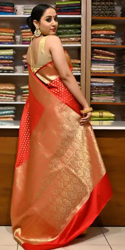 MB™️3268 Red Color Soft Kanjivaram Pattu Jacquard Silk Work Saree Casual, Wedding, Party, Festival, Events, Etc. Expected Delivery 4-6 Working Days @1349/- | Sarees, Bollywood Sarees, Creative Sarees, Designer Sarees, Embroidered Sarees, Ethnic Saree, Modern Digital sarees, Party Wear Sarees