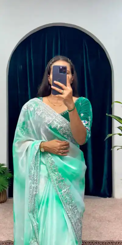 ST 480 Blue Color Burberry Blooming Embroidery Zari Saree Casual, Wedding, Party, Festive, Events Etc. Expected Delivery 4-6 Working Days @2449/- | Sarees, Bollywood Sarees, Creative Sarees, Designer Sarees, Embroidered Sarees, Ethnic Saree, Modern Digital sarees, Party Wear Sarees