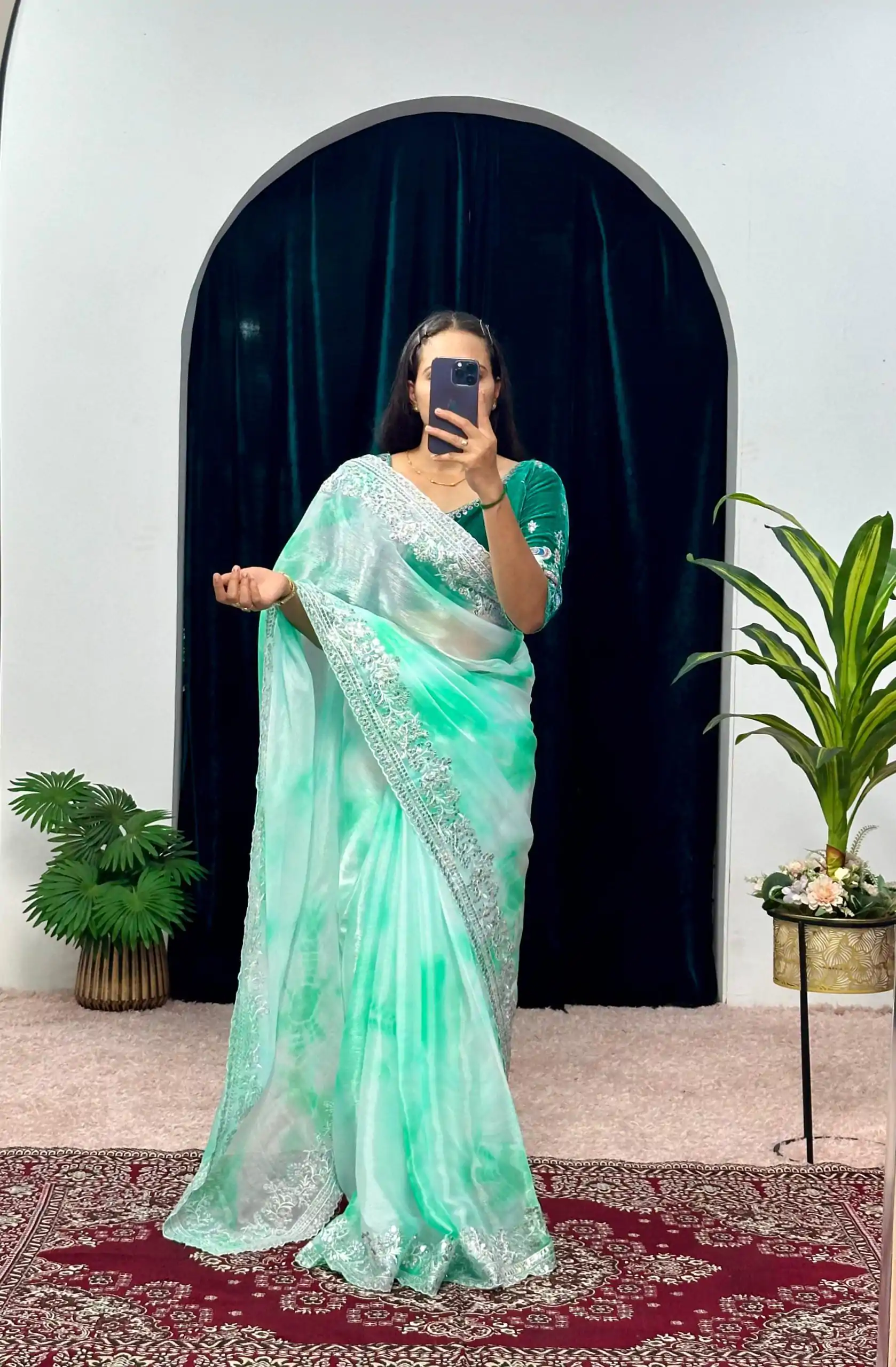 ST 480 Blue Color Burberry Blooming Embroidery Zari Saree Casual, Wedding, Party, Festive, Events Etc. Expected Delivery 4-6 Working Days @2449/- | Sarees, Bollywood Sarees, Creative Sarees, Designer Sarees, Embroidered Sarees, Ethnic Saree, Modern Digital sarees, Party Wear Sarees