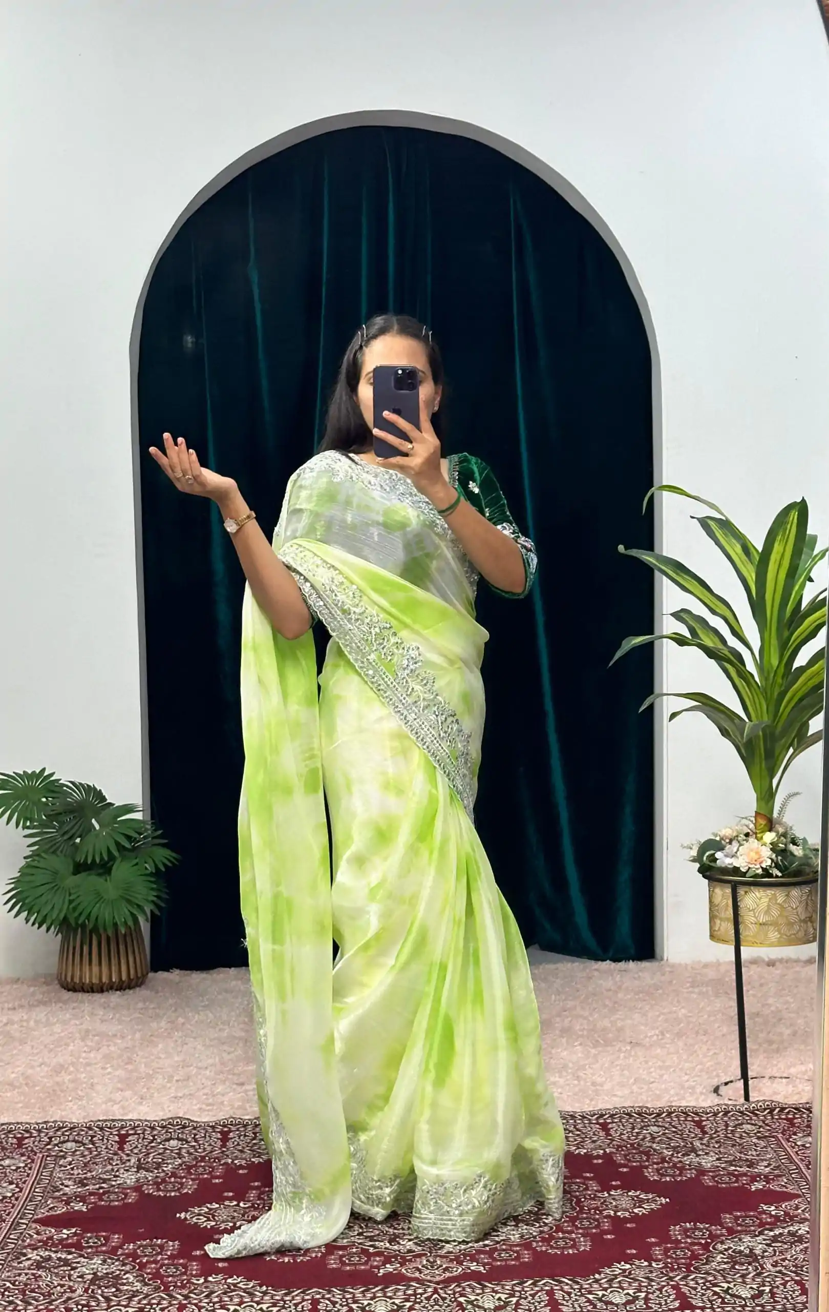 ST 480 Green Color Burberry Blooming Embroidery Zari Saree Casual, Wedding, Party, Festive, Events Etc. Expected Delivery 4-6 Working Days @2449/- | Sarees, Bollywood Sarees, Creative Sarees, Designer Sarees, Embroidered Sarees, Ethnic Saree, Modern Digital sarees, Party Wear Sarees