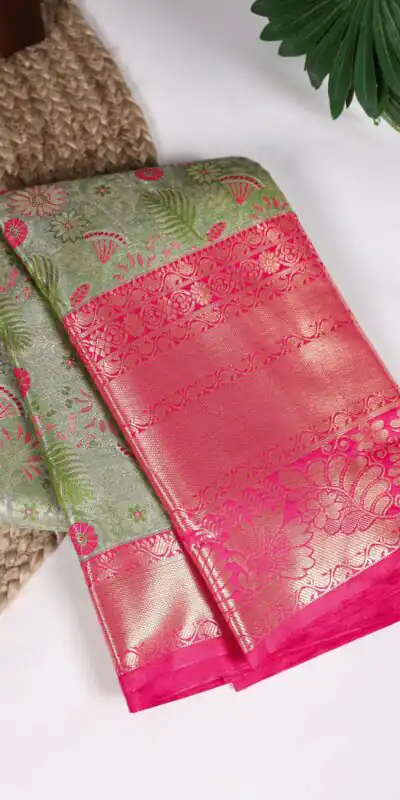 YNF 7414 Green Color Jacquard Silk Zari Weaving Work Saree Casual Party Wear, Wedding, Events Etc. Expected Delivery 4-6 Working Days @3499/- | Sarees, Bollywood Sarees, Creative Sarees, Designer Sarees, Embroidered Sarees, Ethnic Saree, Modern Digital sarees, Party Wear Sarees