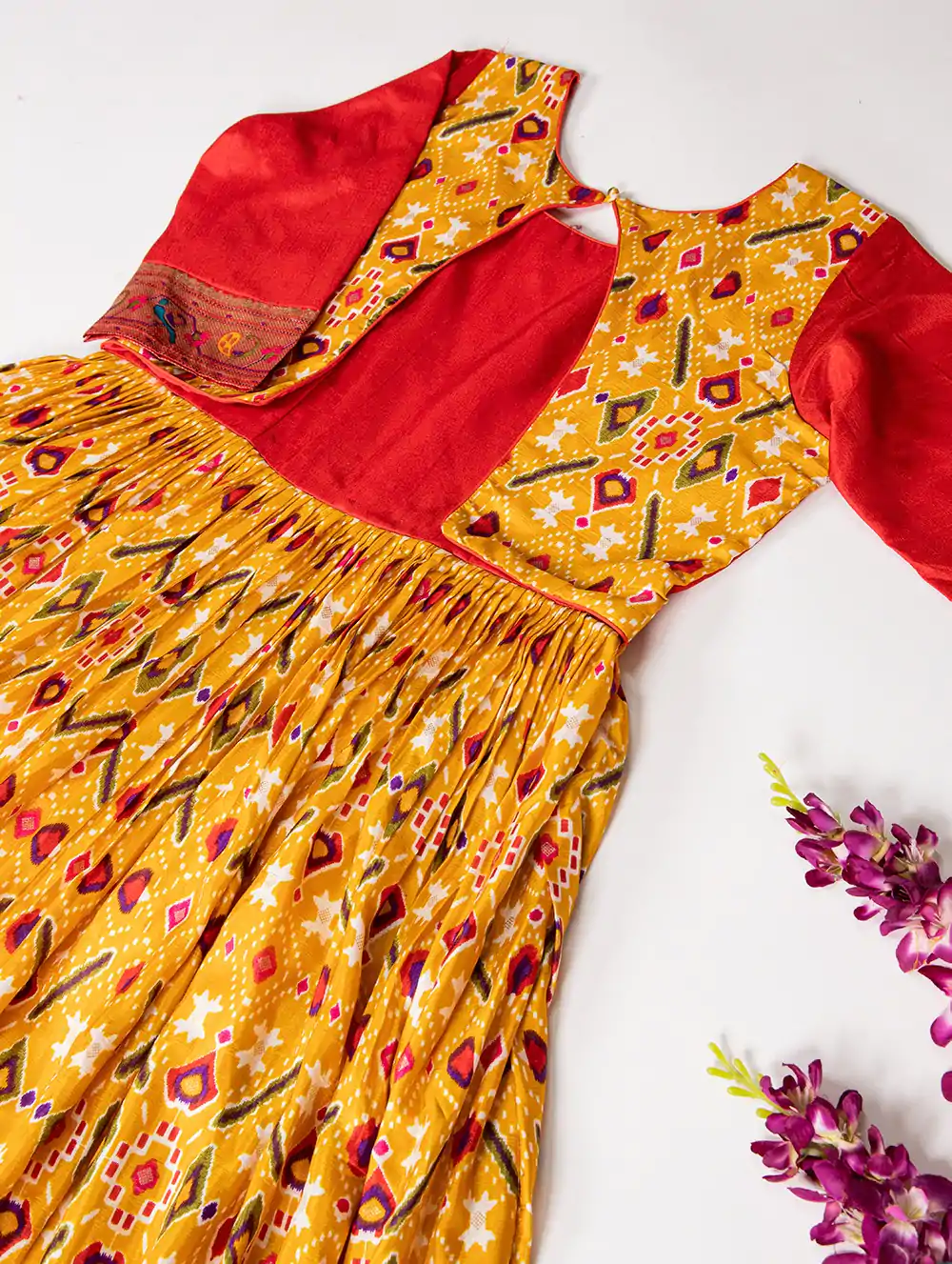 YNF 5028 Mustard Color Dola Silk Patola Paithani Printed Gown Casual, Wedding, Festive, Events, Designer Party Wear, Delivery 4-6 Working Days @1699 | Gowns, Bollywood Gowns, Creative Gowns, Designer Gowns, Embroidered Gowns, Party Wear Gowns