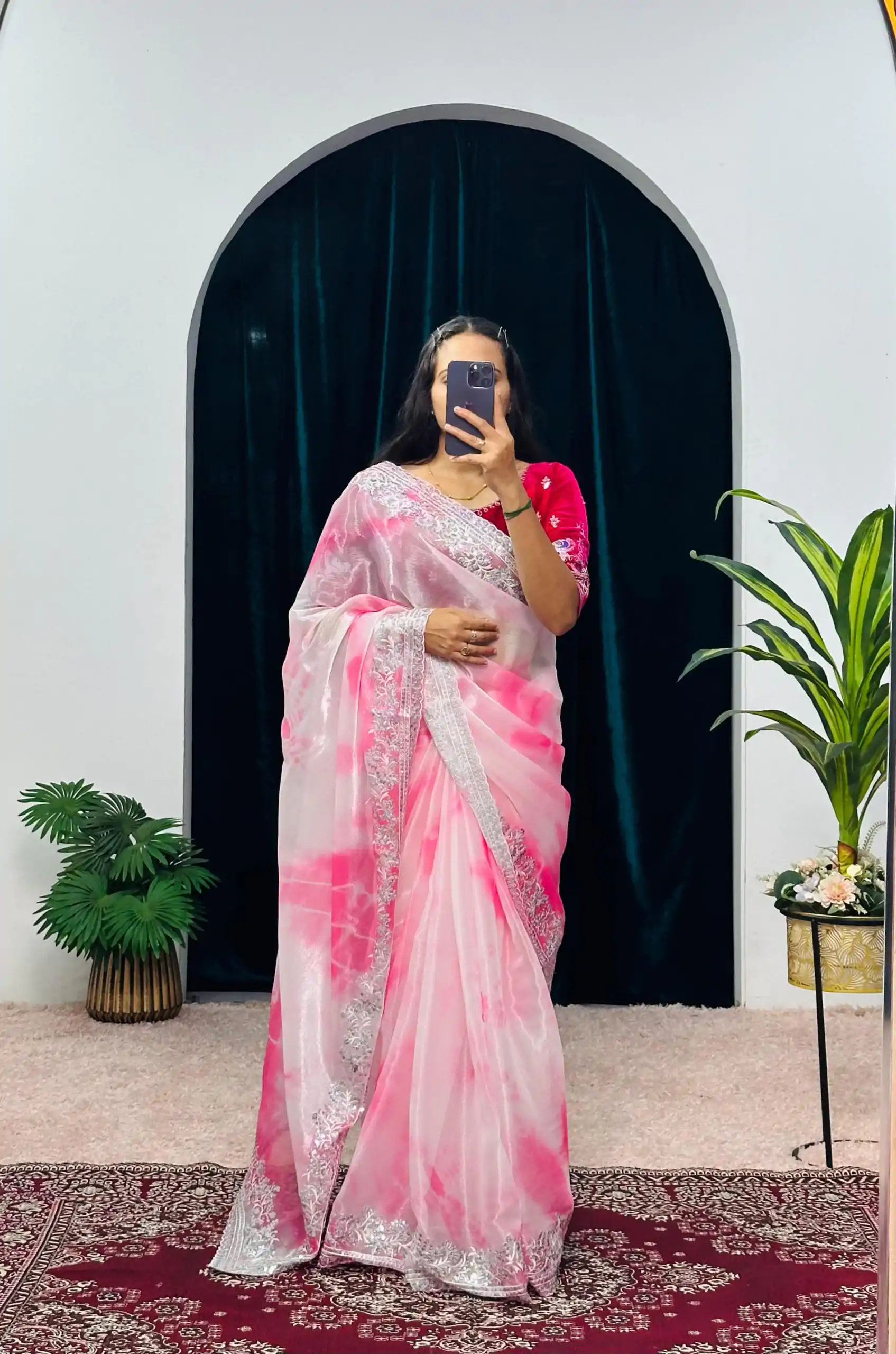 ST 480 Pink Color Burberry Blooming Embroidery Zari Saree Casual, Wedding, Party, Festive, Events Etc. Expected Delivery 4-6 Working Days @2449/- | Sarees, Bollywood Sarees, Creative Sarees, Designer Sarees, Embroidered Sarees, Ethnic Saree, Modern Digital sarees, Party Wear Sarees