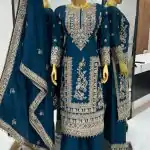 SRK 5146 Royal Blue Color Pure Chinnon Silk Embroidery Coding Dori Salwar Suit Wedding, Party, Festive, Events Expected Delivery 4-6 Working Days @ 2199/- | Jump Suits, Salwar suit, Designer Suits, Casual Suits, Creative suits, Palazzo Suits, Party Wear Suits, Patiala Suits, Straight Suits