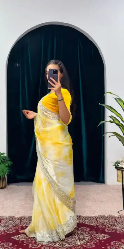 ST 480 Yellow Color Burberry Blooming Embroidery Zari Saree Casual, Wedding, Party, Festive, Events Etc. Expected Delivery 4-6 Working Days @2449/- | Sarees, Bollywood Sarees, Creative Sarees, Designer Sarees, Embroidered Sarees, Ethnic Saree, Modern Digital sarees, Party Wear Sarees