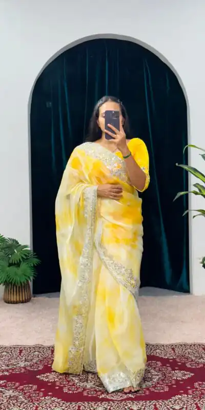 ST 480 Yellow Color Burberry Blooming Embroidery Zari Saree Casual, Wedding, Party, Festive, Events Etc. Expected Delivery 4-6 Working Days @2449/- | Sarees, Bollywood Sarees, Creative Sarees, Designer Sarees, Embroidered Sarees, Ethnic Saree, Modern Digital sarees, Party Wear Sarees