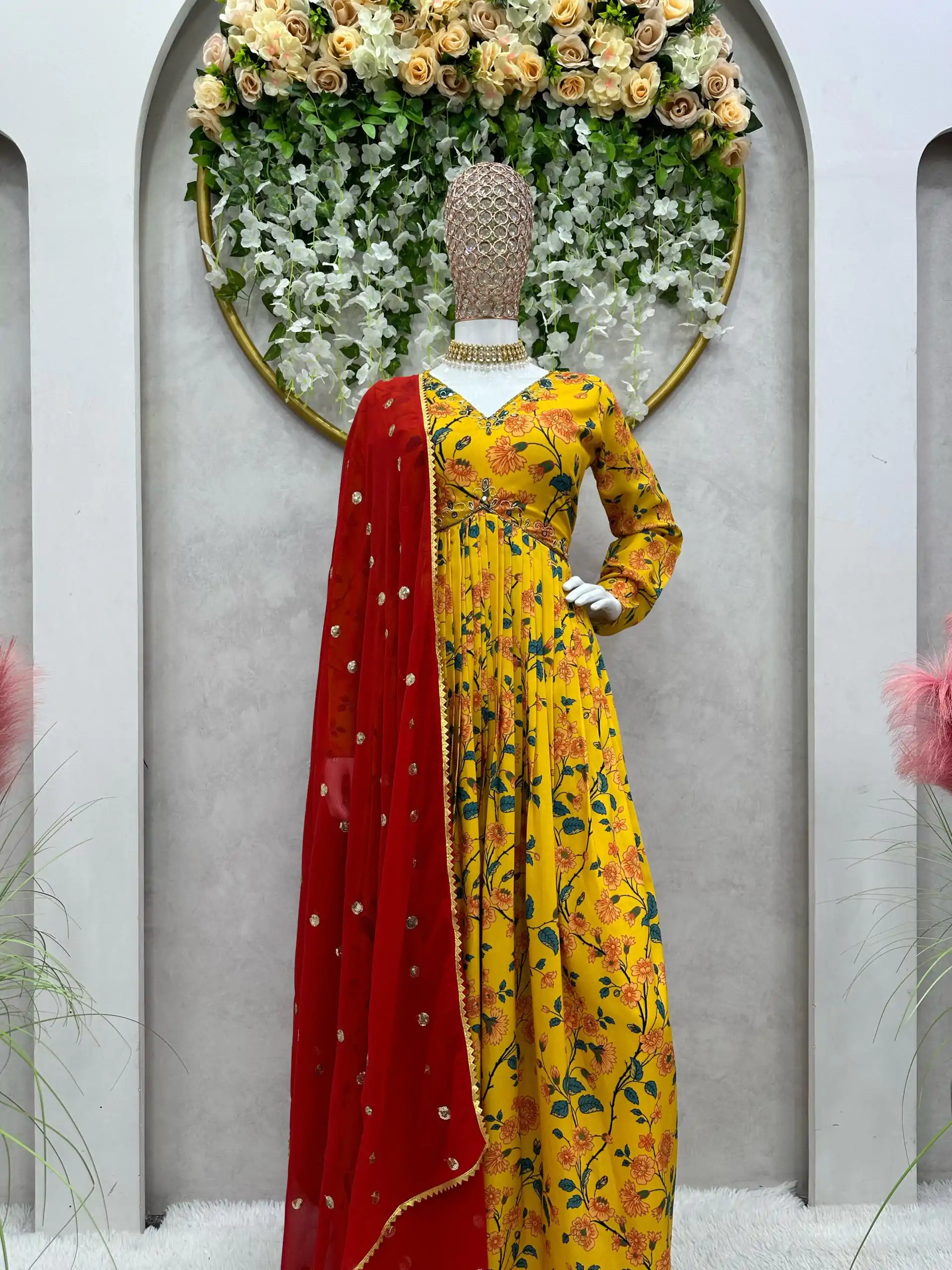 KD 1398 Yellow Color Muslin Digital Print With Hand Work Salwar Suit Casual, Party, Festive, Events Wedding Etc.  Expected Delivery 4-6 Working Days @2049/- | Salwar suit, Designer Suits, Casual Suits, Creative suits, Palazzo Suits, Party Wear Suits, Straight Suits