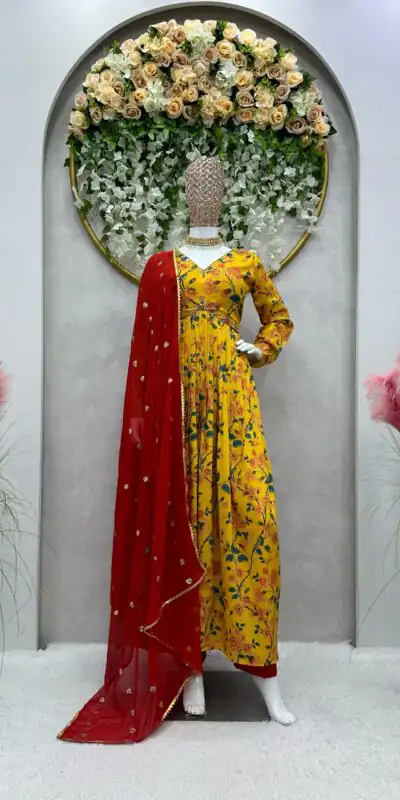 KD 1398 Yellow Color Muslin Digital Print With Hand Work Salwar Suit Casual, Party, Festive, Events Wedding Etc. Expected Delivery 4-6 Working Days @2049/- | Salwar suit, Designer Suits, Casual Suits, Creative suits, Palazzo Suits, Party Wear Suits, Straight Suits