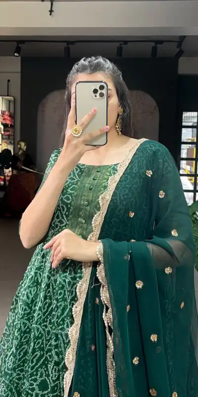 YNF 5022 Green Color Soft Chanderi Printed Weaving Work Gown Casual, Wedding, Festive, Events, Designer Party Wear, Delivery 4-6 Working Days @1899 | Gowns, Bollywood Gowns, Creative Gowns, Designer Gowns, Embroidered Gowns, Party Wear Gowns