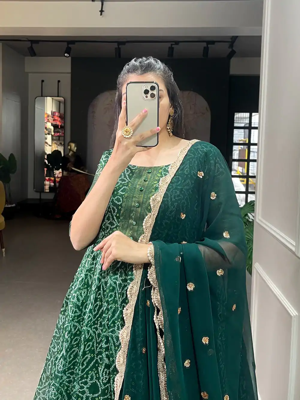 YNF 5022 Green Color Soft Chanderi Printed Weaving Work Gown Casual, Wedding, Festive, Events, Designer Party Wear, Delivery 4-6 Working Days @1899 | Gowns, Bollywood Gowns, Creative Gowns, Designer Gowns, Embroidered Gowns, Party Wear Gowns