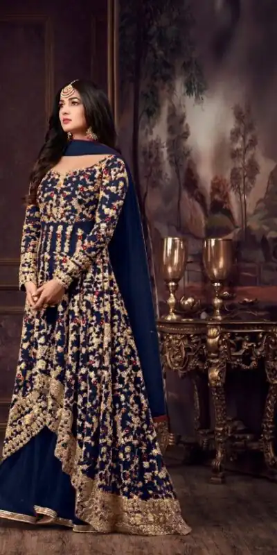 FC 5608 Navy Blue Color Heavy Net Embroidery Sequence Salwar Suit Wedding, Party, Festive events, etc. Expected Delivery 4-6 Working Days @3199/- | Jump Suits, Salwar suit, Designer Suits, Casual Suits, Creative suits, Palazzo Suits, Party Wear Suits, Patiala Suits, Straight Suits